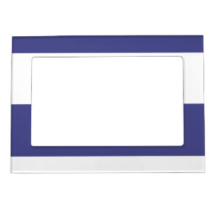 Violet Blue and White Simple Extra Wide Stripes Magnetic Frame