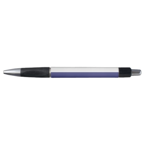 Violet Blue and White Simple Extra Wide Stripes Pen