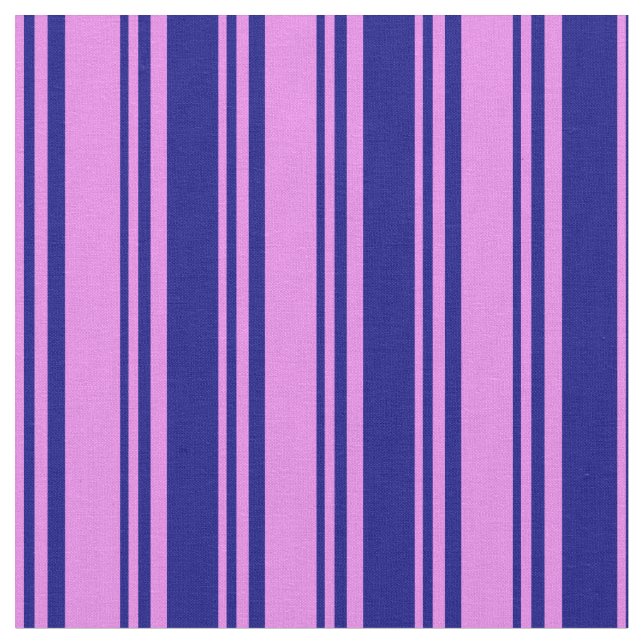 Violet & Blue Colored Stripes Fabric (Close Up)