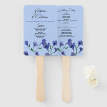 Violet Blue Floral Watercolor Wedding