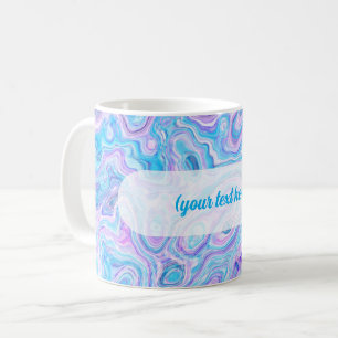 Violet Blue Marble Texture Abstract Liquid Paint Coffee Mug