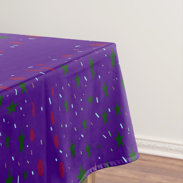Violet blue purple patterned party designed tablecloth (In Situ)