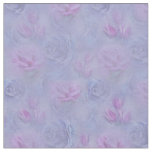 Violet-blue Watercolour Roses &amp; Tulips Fabric