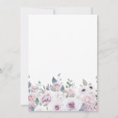 Violet Blush | Floral Baby Brunch Invitation (Back)