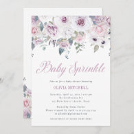 Violet Blush | Floral Baby Sprinkle Invitation