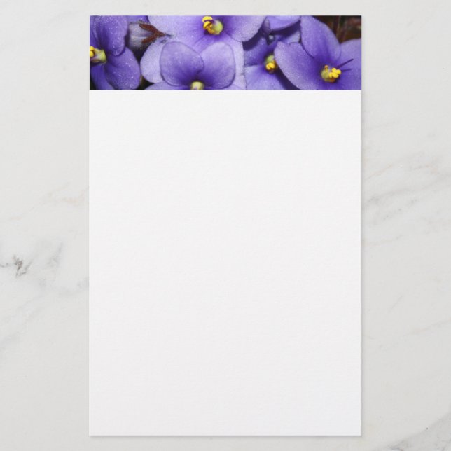 Violet Boquet Stationery (Front)