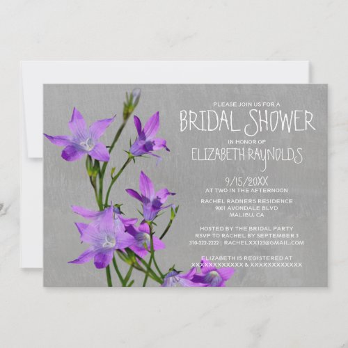 Violet Bridal Shower Invitations