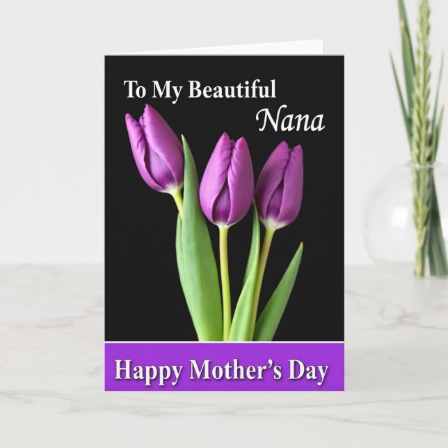 Violet Bud Mothers Day Card (Front)