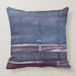 Violet-burgundy art throw pillow