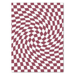 Violet Burgundy Wedding Collection Check Checkered Tissue Paper