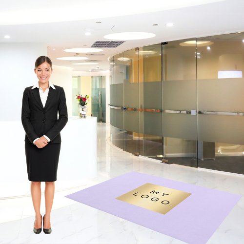 Violet business logo rug