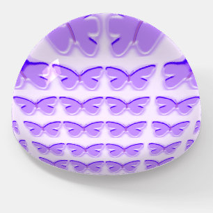 Violet Butterflies Dome Paperweight