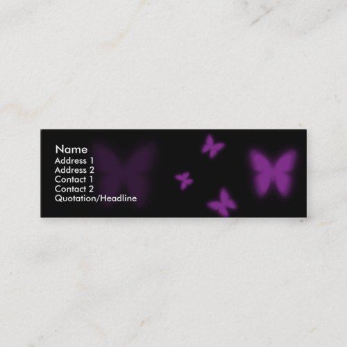 Violet Butterfly Business Card Templates