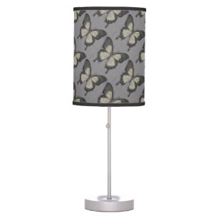 Violet Butterfly Pattern Table Lamp