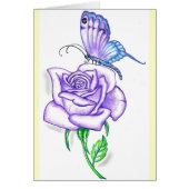 Violet Butterfly with Rose (Front)