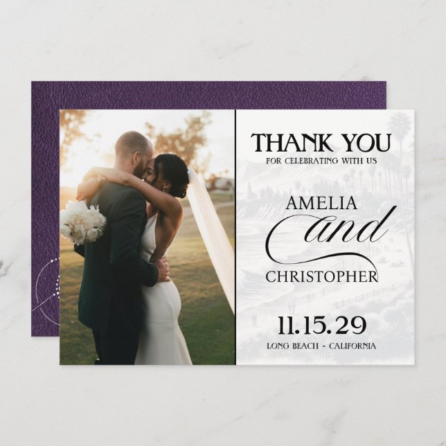 Violet California Passport Thank You Card (Front/Back)