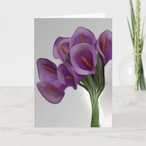 Violet Calla Lilly Card