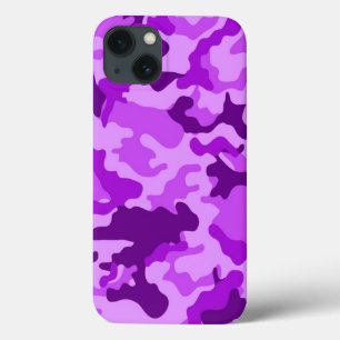 Violet Camo Pattern iPhone 13 Case