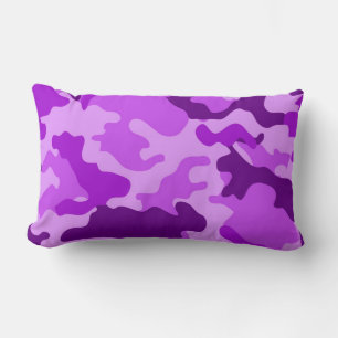 Violet Camo Pattern Lumbar Pillow