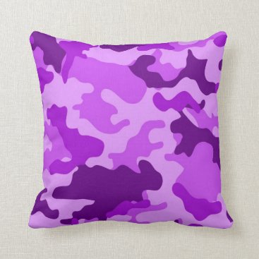 Violet Camo Pattern Throw Pillow Violet Camo Pattern Throw Pillow
