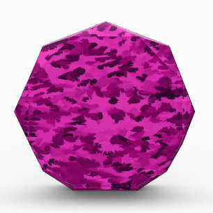 Violet Camouflage Pattern Acrylic Award