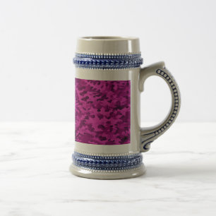 Violet Camouflage Pattern Beer Stein