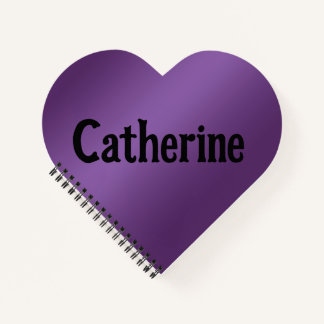 Violet Catherine Heart Notebook