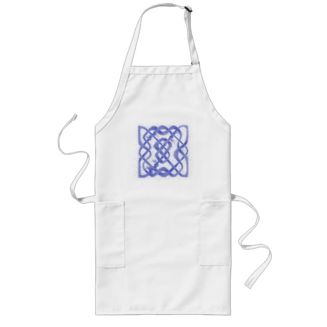 VIOLET CELTIC KNOT Long Apron (Front)