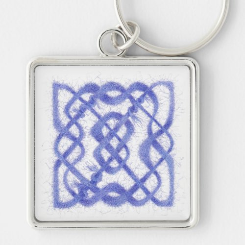 VIOLET CELTIC KNOT Premium Square Keychain