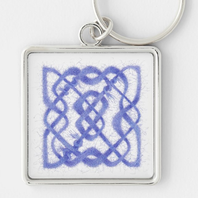 VIOLET CELTIC KNOT Premium Square Keychain (Front)