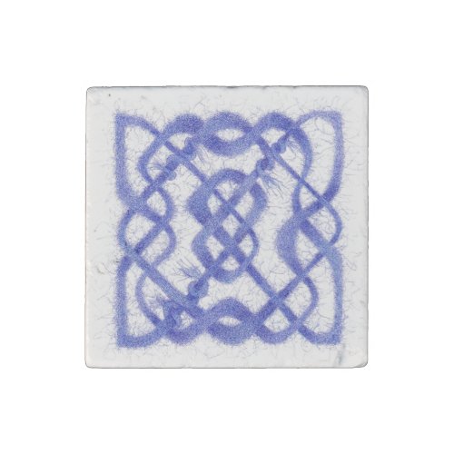 VIOLET CELTIC KNOT Primed Marble Stone Magnet