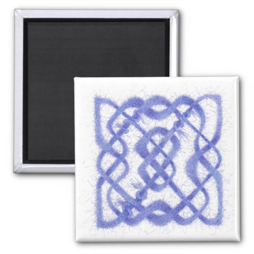 VIOLET CELTIC KNOT Square Magnet