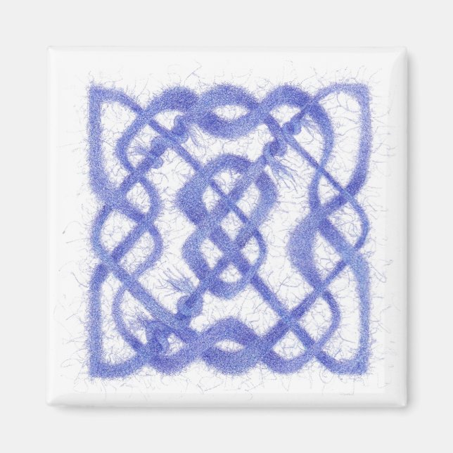 VIOLET CELTIC KNOT Square Magnet (Front)