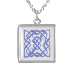 VIOLET CELTIC KNOT Sterling Silver Necklace