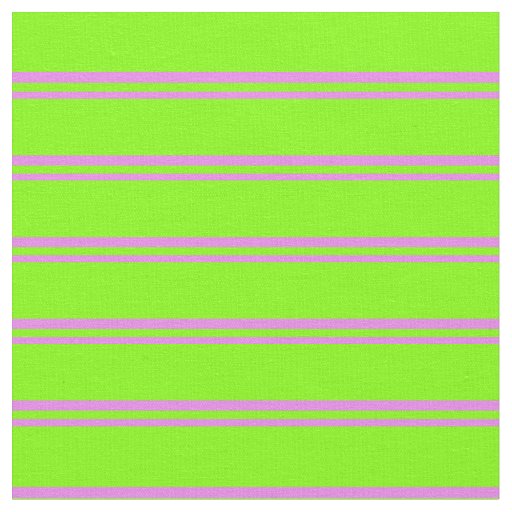 Violet & Chartreuse Colored Striped Pattern Fabric