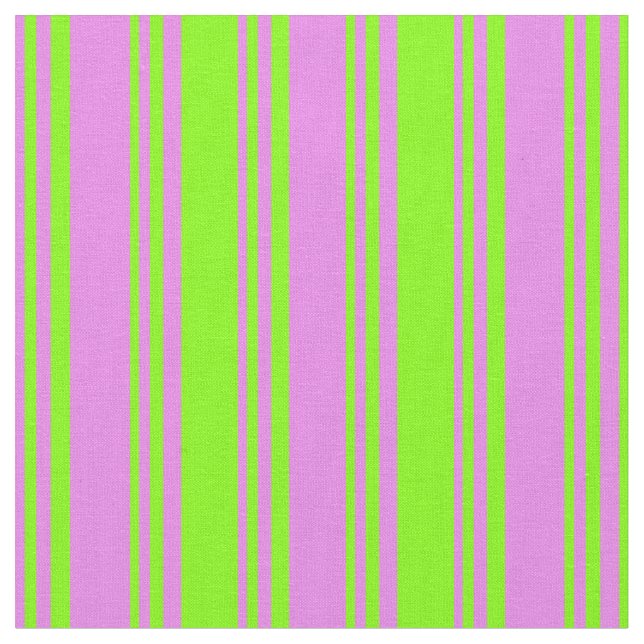 Violet & Chartreuse Stripes/Lines Pattern Fabric (Close Up)
