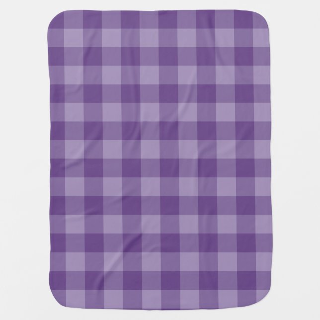 Violet checkered background baby blanket (Front)