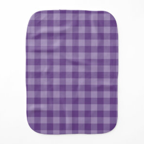 Violet checkered background baby burp cloth
