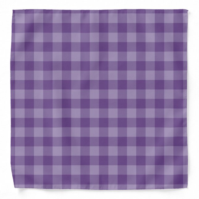 Violet checkered background bandana (Front)