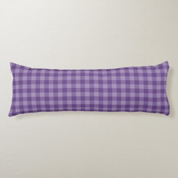Violet Checkered Background Body Pillow by boutiquey at Zazzle