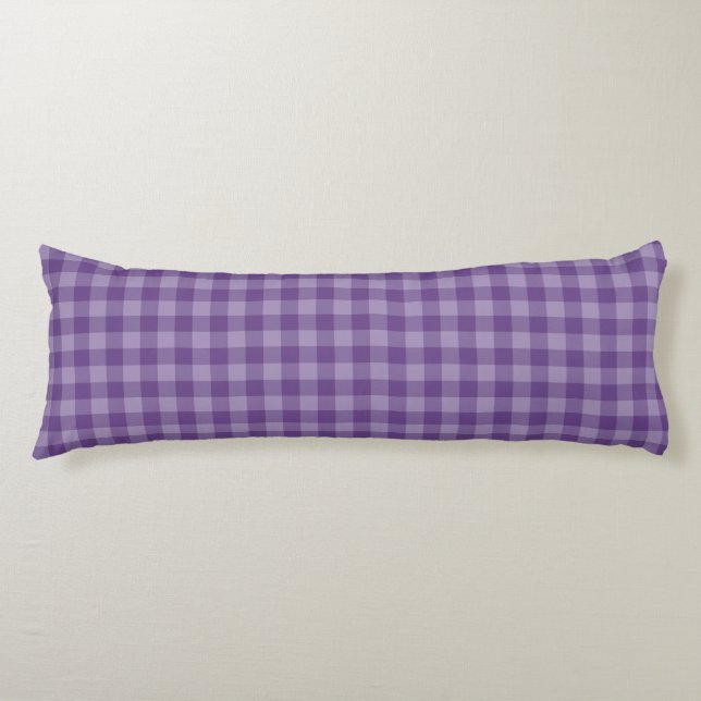 Violet checkered background body pillow (Front)