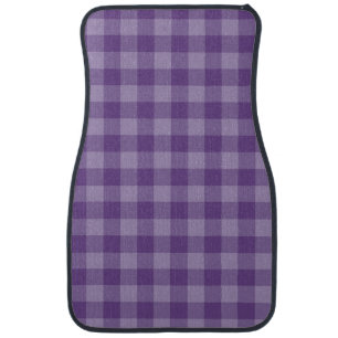 Violet checkered background car floor mat