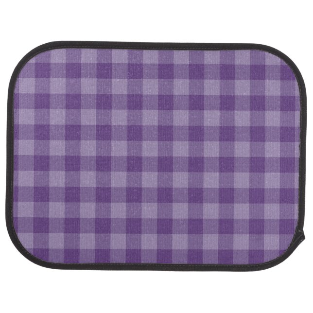 Violet checkered background car mat (Rear)