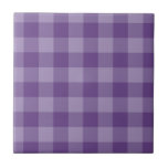 Violet checkered background ceramic tile
