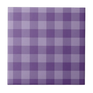 Violet checkered background ceramic tile