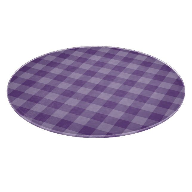 Violet checkered background cutting board (Corner)