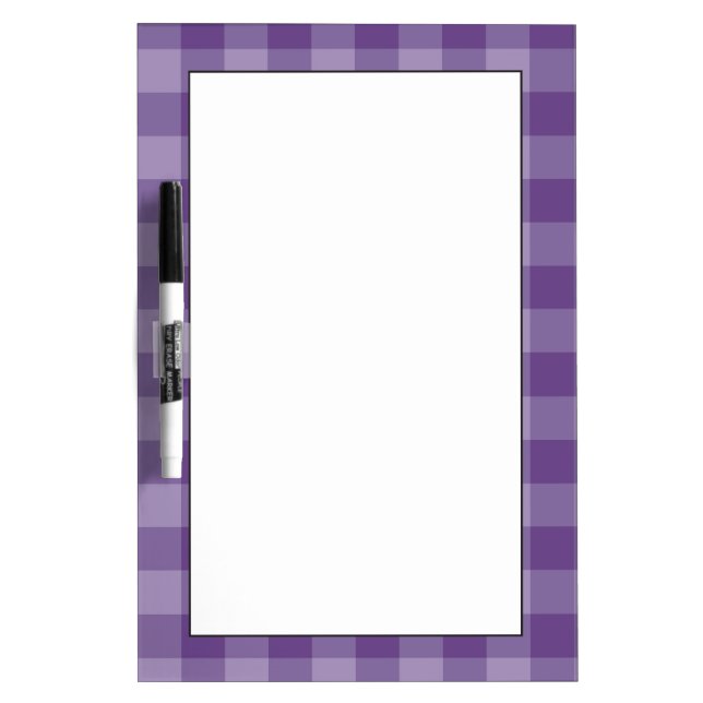 Violet checkered background Dry-Erase board (Front)