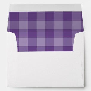 Violet checkered background envelope