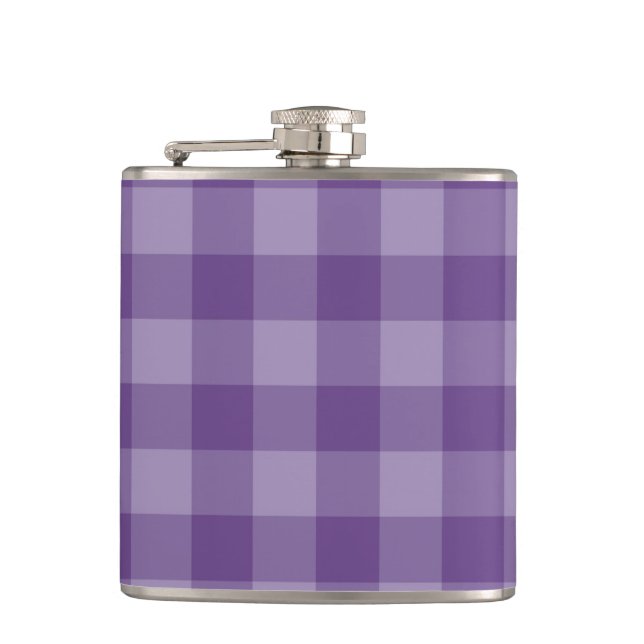 Violet checkered background flask (Front)