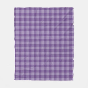 Violet checkered background fleece blanket